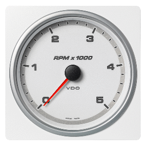 Veratron 4-3/8&quot; (110mm) AcquaLink&reg; Tachometer 5000 RPM - 12/24V - White Dial &amp; Bezel CD-82589