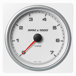 Veratron 4-3/8&quot; (110mm) AcquaLink&reg; Tachometer 7000 RPM - 12/24V - White Dial &amp; Bezel CD-82590