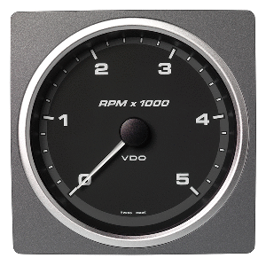 Veratron 4-3/8&quot; (110mm) AcquaLink&reg; Tachometer 5000 RPM - 12/24V - Black Dial &amp; Bezel CD-82594