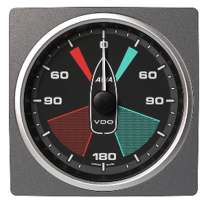 Veratron 4-3/8&quot; (110mm) AcquaLink&reg; Apparent Wind Angle 360&deg; - 12/24V - Black Dial &amp; Bezel CD-82596