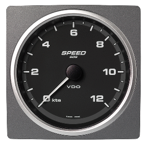 Veratron 4-3/8&quot; (110mm) AcquaLink&reg; Speed Over Ground 12 Knots - 12/24V - Black Dial &amp; Bezel CD-82604