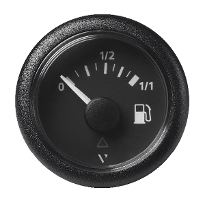 Veratron 52mm (2-1/16&quot;) ViewLine Fuel Tank Level Gauge - 0 to 1/1 - Black Dial &amp; Round Bezel CD-83075