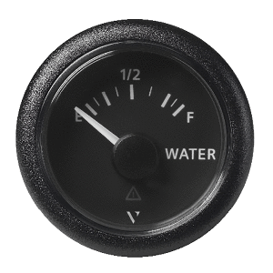 Veratron 52MM (2-1/16&quot;) ViewLine Fresh Water Resistive - Empty/Full - 3 to180 OHM - Black Dial &amp; Round Bezel CD-83100