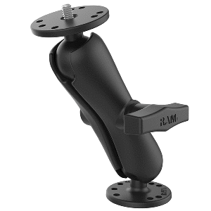 RAM Mount RAM&reg; Double Ball Mount w/1/4"-20 Male Thread - Medium Arm