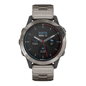 Garmin quatix&reg; 6 Sapphire Titanium - Grey w/Titanium Band CD-84293