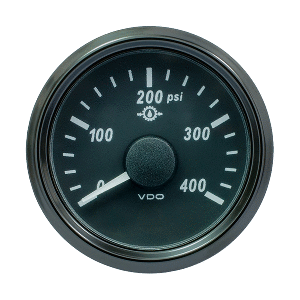 VDO SingleViu 52mm (2-1/16&quot;) Oil Pressure Gauge - 400 PSI - 0-180 Ohm CD-84683