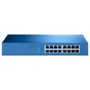 Aigean 16-Port Network Switch – Desk or Rack Mountable – 100-240VAC – 50/60Hz