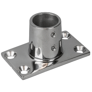 Sea-Dog Rail Base Fitting Rectangular Base 90&deg; - 316 Stainless Steel - 1-11/16&quot; x 3&quot; - 7/8&quot; O.D. CD-85005