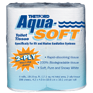 Thetford Aqua-Soft Toilet Tissue *4-Pack CD-85140