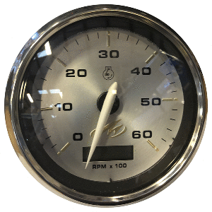 Faria Monterey 4&quot; Tachometer (6000 RPM) w/Digital Hourmeter CD-85857