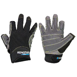 Ronstan Sticky Race Gloves – 3-Finger – Black – XS