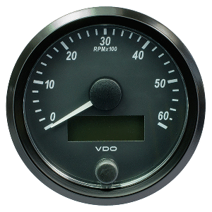 VDO SingleViu 80mm (3-1/8&quot;) Tachometer - 6,000 RPM CD-85930