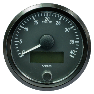VDO SingleViu 80mm (3-1/8&quot;) Tachometer - 4,000 RPM CD-85931
