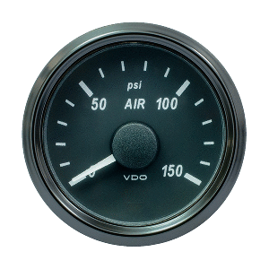 VDO SingleViu 52mm (2-1/16&quot;) Air Pressure Gauge - 150 PSI - 0-180 Ohm CD-86098