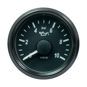 VDO SingleViu 52mm (2-1/16&quot;) Oil Pressure Gauge - 10 Bar - 0-180 Ohm CD-86106