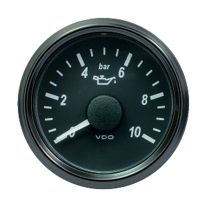 VDO SingleViu 52mm (2-1/16&quot;) Oil Pressure Gauge - 10 Bar - 0-4.5V CD-86107