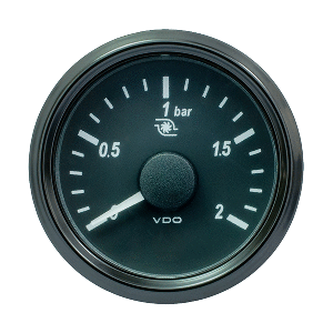 VDO SingleViu 52mm (2-1/16&quot;) Turbo Pressure Gauge - 2 Bar - 0-180 Ohm CD-86111