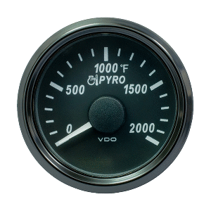 VDO SingleViu 52mm (2-1/16&quot;) Exhaust Gas Temp. Gauge - 2000&deg;F CD-86112