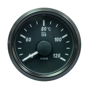 VDO SingleViu 52mm (2-1/16&quot;) Hydraulic Oil Temp. Gauge - 120&deg;C - 291-22 Ohm CD-86115