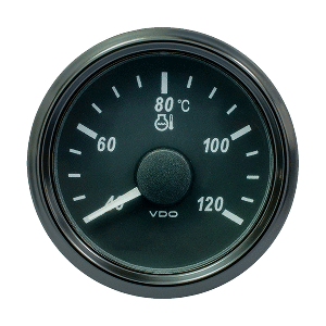 VDO SingleViu 52mm (2-1/16&quot;) Water Temp. Gauge - Euro - 120&deg; C - 291-22 ohm CD-86121