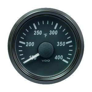VDO SingleViu 52mm (2-1/16&quot;) Cylinder Temp. Gauge - 400&deg;F - 471-14 Ohm CD-86122