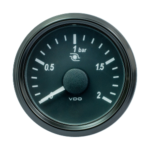 VDO SingleViu 52mm (2-1/16&quot;) Turbo Pressure Gauge - 60 PSI - 0-180 Ohm CD-86123