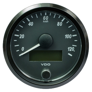 VDO SingleViu 80mm (3-1/8&quot;) Speedometer - 120 KM/H CD-86125