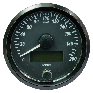 VDO SingleViu 80mm (3-1/8&quot;) Speedometer - 200 KM/H CD-86129