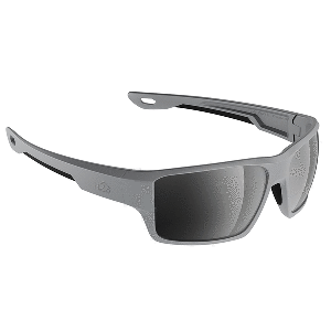 H2Optix Ashore Sunglasses Matt Grey, Grey Silver Flash Mirror Lens Cat. 3 - AntiSalt Coating w/Floatable Cord CD-87253