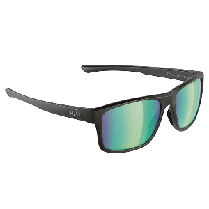 H2Optix Coronado Sunglasses Matt Black, Brown Green Flash Mirror Lens Cat. 3 - AR Coating CD-87275