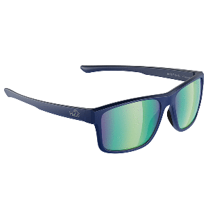 H2Optix Coronado Sunglasses Navy-Matte, Green Flash Mirror Lens Cat. 3 - AR Coating CD-87279