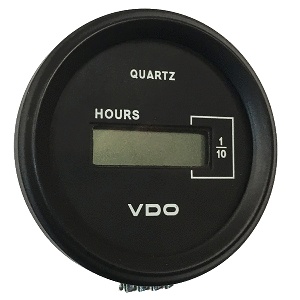 VDO Cockpit Marine 52mm (2-1/16&quot;) LCD Hourmeter - Black Dial/Chrome Bezel CD-87322