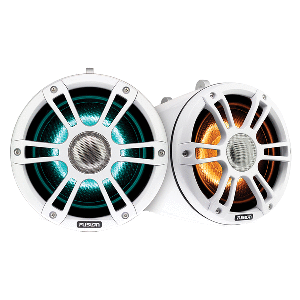 FUSION SG-FLT772SPW 7.7&quot; Wake Tower Speakers w/CRGBW LED Lighting - White CD-87652