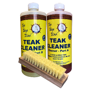 Tip Top Teak Cleaner Kit Part A &amp; Part B w/Brush CD-87701