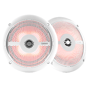 DS18 HYDRO 6.5&quot; 2-Way Marine Slim Speakers w/RGB LED Lighting 100W - White CD-88046