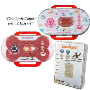 Lunasea Child/Pet Safety Water Activated Strobe Light w/RF Transmitter - Red Case CD-88737