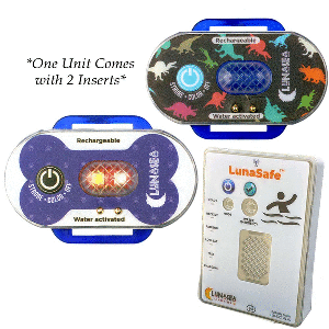 Lunasea Child/Pet Safety Water Activated Strobe Light w/RF Transmitter - Blue Case CD-88738