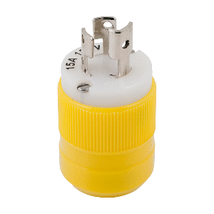 Marinco Locking Plug - 15A, 125V - Yellow CD-89024