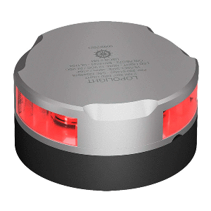 Lopolight 360&deg; Navigation Light - 2nm f/Vessels Up To 164&#39;(50M) - 0.7M Cable - Red w/Silver Housing CD-89107