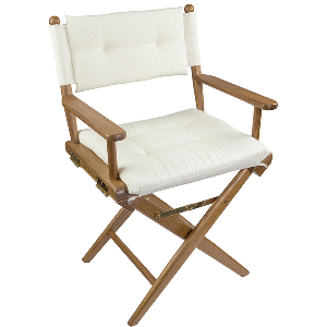 Whitecap Director&#39;s Chair w/Cream Cushion - Teak CD-89244