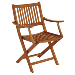 WHITECAP TEAK FOLDING CHAIR WITH ARMS Part Number: 63070