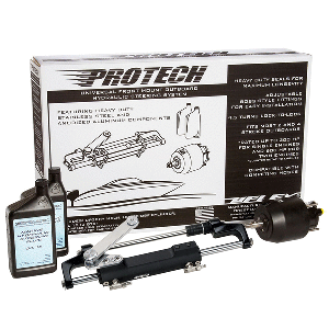 Uflex PROTECH 1.1 Front Mount OB Hydraulic System - Includes UP28 FM Helm, Oil &amp; UC128-TS/1 Cylinder - No Hoses CD-89550