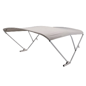 SureShade Power Bimini - Clear Anodized Frame - Grey Fabric CD-90132