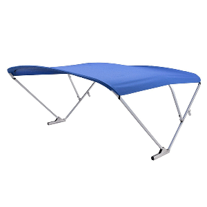 SureShade Power Bimini - Clear Anodized Frame - Pacific Blue Fabric CD-90134
