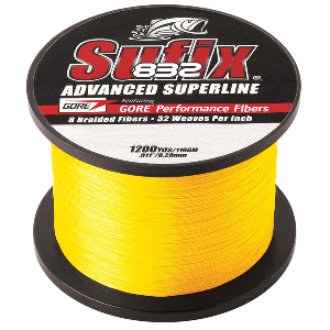 Sufix 832&reg; Advanced Superline&reg; Braid - 15lb - Hi-Vis Yellow - 1200 yds CD-90808