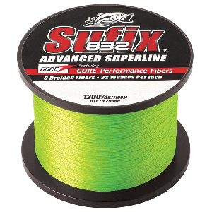 Sufix 832&reg; Advanced Superline&reg; Braid - 20lb - Neon Lime - 1200 yds CD-90837