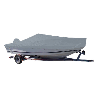 Carver Sun-DURA&reg; Styled-to-Fit Boat Cover f/19.5' V-Hull Center Console Fishing Boat - Grey CD-90907