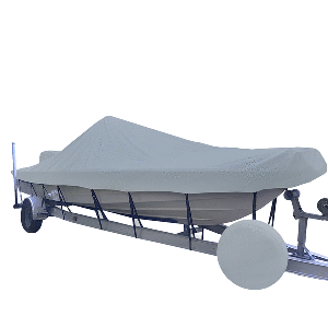 Carver Sun-DURA&reg; Narrow Series Styled-to-Fit Boat Cover f/20.5&#39; V-Hull Center Console Shallow Draft Boats - Grey CD-91006