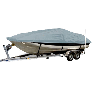 Carver Sun-DURA&reg; Styled-to-Fit Boat Cover f/19.5&#39; Sterndrive Deck Boats w/Low Rails - Grey CD-91093