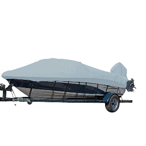 Carver Sun-DURA&reg; Styled-to-Fit Boat Cover f/21.5&#39; V-Hull Runabout Boats w/Windshield &amp; Hand/Bow Rails - Grey CD-91105